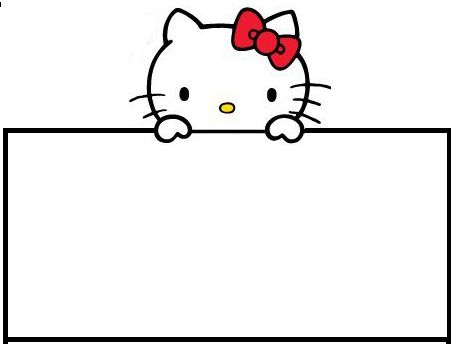 tag Hello Kitty Name Tag, Hello Kitty Template, Hello Kitty Invitation Card, Hello Kitty Birthday Theme, Funny Illusions, Hello Kitty Printables, Note Pad Design, Note Doodles, Happy Birthday Art