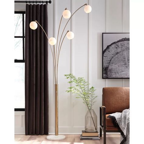 Corrigan Studio Childersburg 95" Tree Floor Lamp | Wayfair Gold Arched Floor Lamp, Teen Lounge, Nest Building, Arc Floor Lamp, Tree Floor Lamp, Gold Floor Lamp, Floor Lamps Living Room, Arched Floor Lamp, Arc Lamp