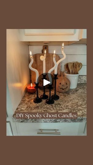 95K views · 45K reactions | DIY spooky ghost candles! 👻 Comment GHOST and I’ll send you links to all of My supplies. These were so simple to make and perfect for Halloween decor!
Get some wax candle sticks. Soak them in warm water about 15 minutes. Then once they have softened up start molding them. Keep them in the water while molding them or they will harden back up and break. Once you are done molding them, draw a spooky face on them and that’s it!!👻

#falldecorations #diyfalldecor #falldecoratingideas #fallhomedecor #falldecorating #diyhalloween #halloweendecoration 
#halloweendecor #spookyseason #halloweeniscoming #spookyseason👻 #halloweencountdown #spookyszn #halloweendiy #easydiy | Morgan Winton | The Citizens of Halloween · This Is Halloween (From "The Nightmare Before Christmas Christmas Candle Crafts, Ghost Candles, Halloween Countdown, Spooky Candles, Halloween Goodies, Candle Sticks, Spooky Ghost, Fall Crafts Diy, Halloween Candles