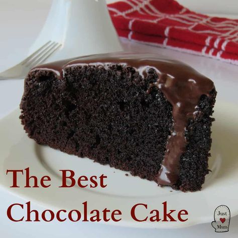 Just A Mum's Best Ever Chocolate Cake Best Ever Chocolate Cake, The Best Chocolate Cake, Guinness Cake, Chocolate Cake Recipe Moist, Amazing Chocolate Cake Recipe, Homemade Chocolate Cake, Basic Cake, Cake Chocolat, Tasty Chocolate Cake