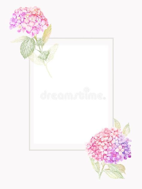 Drawn Hydrangea, Cards Illustration, Beauty Care Products, Flower Elements, Wedding Elements, Free Illustration, Elegant Flowers, Free Illustrations, Flower Fashion