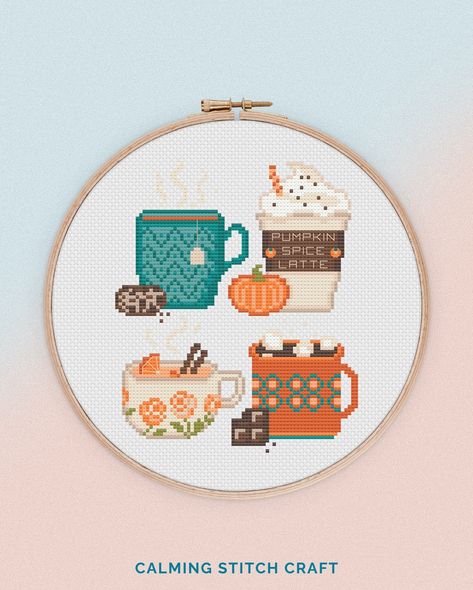 Hello September 🧡 Stitching up cozy vibes, one sip at a time. Even though the weather here (🇳🇱) is way to hot for a snuggly blanket and a big cup of tea, I’m in the mood for cozy crafts 🎃 You can find this cross stitch pattern on my Etsy! #xstitchersofinstagram #cozycrafts #crossstitchpattern #etsysellersofinstagram #pumpkinspiceeverything Monthly Cross Stitch Patterns, Tea Cup Cross Stitch, Cozy Crafts, Hello September, Autumn Crafts, Cozy Vibes, Craft Table, In The Mood, Cup Of Tea