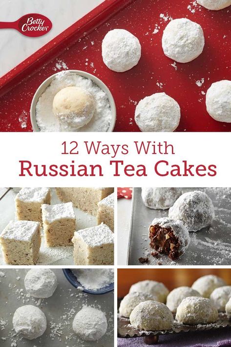 Russian Tea Cakes Cookies, Russian Tea Cakes Recipe, Russian Tea Cakes, Tea Cake Cookies, Russian Tea Cake, Mexican Wedding Cookies, Tea Cakes Recipes, Russian Tea, Snowball Cookies