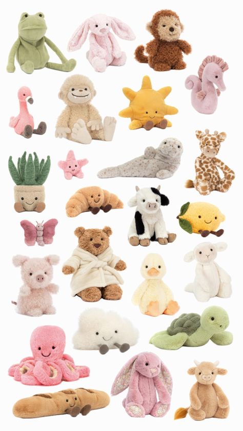 Cheap Jelly Cats, Jelly Cat Stuffed Animals, Girly Christmas Gifts, Cute Christmas Ideas, Jelly Cat, Jellycat Stuffed Animals, Cute Squishies, Cute Gifts For Friends, Stuffed Animal Cat