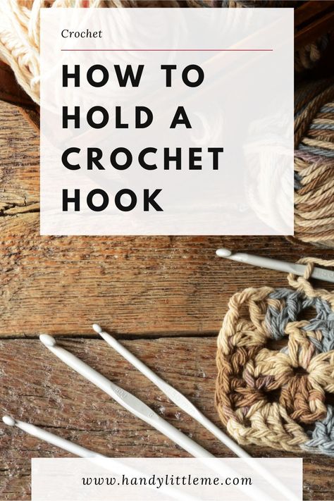 How To Hold A Crochet Hook. Learning how to hold your crochet hook and yarn takes practice and persistence. This is a crochet tutorial for beginners to help you learn how to hold your crochet hook and yarn the right way. Your way. #crochetforbeginners #crochettutorial #crochethook #crochetlesson Crochet Hook And Yarn, How To Single Crochet, Susan Bates Crochet Hooks, Knitted Dog Sweater Pattern, Crochet Tutorial For Beginners, Knitted Dog Sweater, Left Handed Crochet, Free Knitting Patterns For Women, Crochet Tips And Tricks