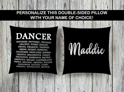 Personalized Dance Gift, Recital Gifts, Dance Teacher, Dancer Gift, Ballerina, Ballet Dancer Gift, Dancer Pillow, Cushion, Dancing Gifts by IDefineMeProject on Etsy Actress Quotes, Actress Quote, Recital Gifts, Dancer Quotes, Machine Wash Pillows, Wash Pillows, Dancer Gift, Dance Gifts, Dance Quotes