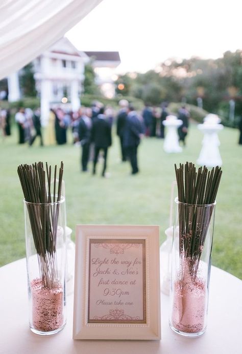 Sparkler Container For Wedding, Sparkler Holder For Wedding, Wedding Sparklers Display, Sparklers Wedding, Bride To Be Decorations, Simple Classic Wedding, Candle Lit Wedding, Classic Wedding Decorations, Dream Wedding Decorations