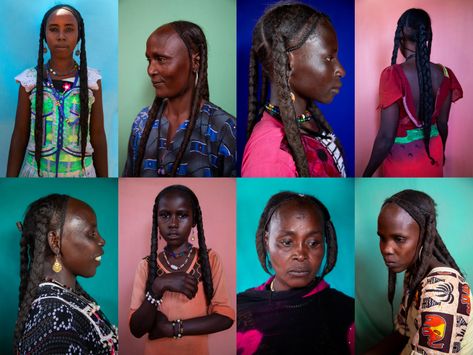 The women of nomadic tribes in Chad are known for their beautiful hip-grazing hair, maintained through an ancient ritual called Chébé. Ancient African Hairstyles, Chad Women, Hair Ritual, Black Hair Growth, Beautiful Hips, Hair Growth Secrets, Lustrous Hair, Small Braids, Two Braids