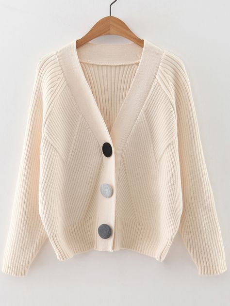 Spring Knitwear, Basic Cardigan, Woolen Sweaters, Button Up Sweater, Woman's Fashion, Button Sweater, Women Sweaters, Sweater Coat, Cream Sweater