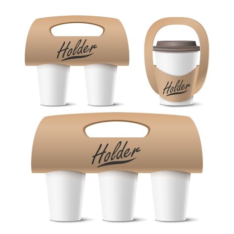 Packaging Design Coffee Cup, Drink Cup Design, Cup Holder Design, Coffee Cup Icon, Coffee Holder, Coffee Cup Art, Drinks Packaging Design, Coffee Cup Holder, Paper Coffee Cup