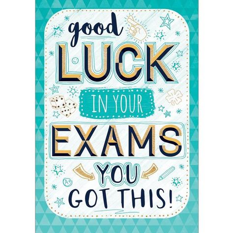 Good Luck Exams Card | Ocado Final Exam Quotes, Exam Success Wishes, Exams Quotes, Exam Wishes Good Luck, Inspirational School Quotes, Good Luck For Exams, Success Wishes, God Centered Relationship, Matchbox Crafts