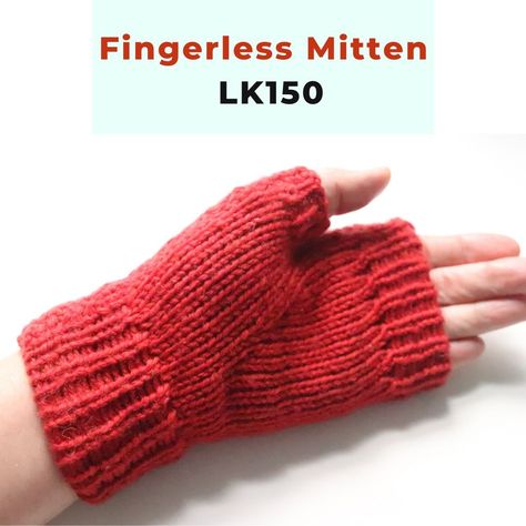 Simple fingerless mitten with thumb shaping on an LK150  knitting machine Knitting Machine Fingerless Gloves Free Pattern, Lk150 Knitting Machine, Brother Knitting Machine, Finger Crochet, Sewing Binding, Glove Pattern, Machine Knit, Knitting Machine Patterns, Loom Knitting Patterns