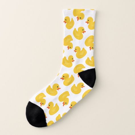 Duck Merch, Duck Clothes, Duck Socks, Duck Stuff, Yellow Rubber Duck, Duck Shoes, Rubber Duckies, Quack Quack, Rubber Ducks