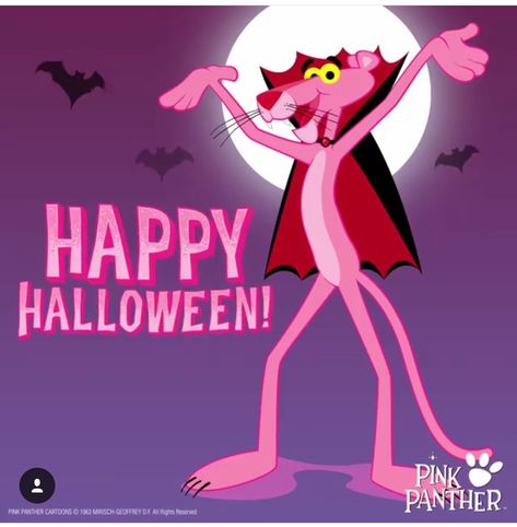 Pink Panther Halloween, Pink Panther Cartoon, Old Cartoon Characters, Childhood Characters, Dark Wings, Horror Show, Pink Panther, Pink Panthers, Old Cartoons