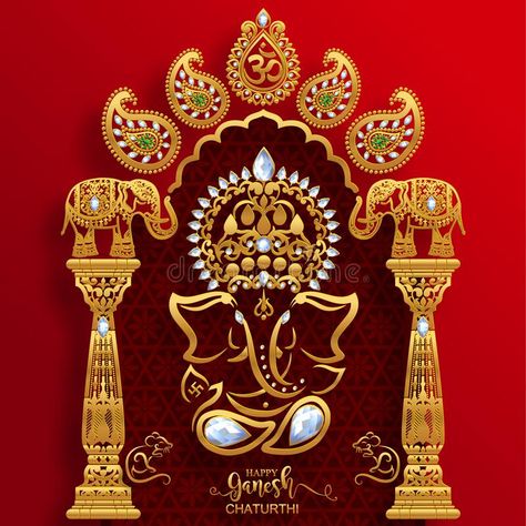 Festival of ganesh chaturthi. With golden shiny lord ganesha patterned and cryst #Sponsored , #PAID, #Affiliate, #chaturthi, #Festival, #patterned, #golden Ganesha Chaturthi Wishes, Dipawali Images, Ganesh Chaturthi Wishes, Ganesha Art Illustration, Buddha Wallpaper Iphone, Happy Ganesh Chaturthi Wishes, Ganesha Chaturthi, Meri Maa, Maa Lakshmi