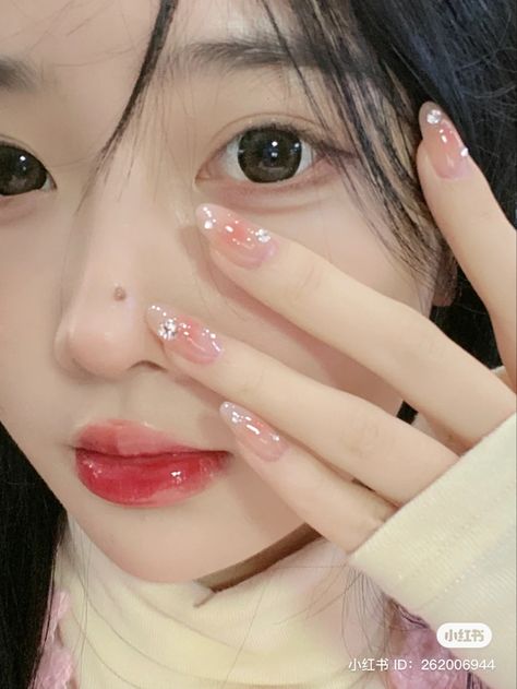 Chinese Jelly Nails, Jelly Nails Aesthetic, Kpop Idol Nails, Idol Nails, Pretty Ppl, Jelly Nails, Korean Idol, Nails Ideas, Jelly