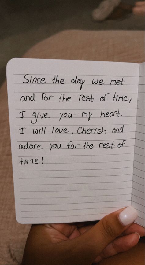 A little glimpse into the vows my husband read to me at our wedding Writing Stories, Proposal Writing, Adore You, Meaningful Quotes, My Husband, Handwriting, Cool Words, You And I, Our Wedding