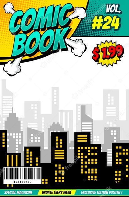 Premium Vector | Comic pop art cartoon cover magazine template Art Conference, Comic Pop Art, 2022 Wallpaper, Animation Types, Yearbook Covers, Cover Magazine, Yearbook Design, Canvas Learning, Vintage Poster Design