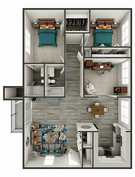 2 bedroom 2 bath floor plan D Apartment Floor Plans 2 Bedroom, 2 Bedroom Apartment Floor Plan, Looking For Apartments, 2 Bedroom Apartments, Bathroom Apartment, Apartment Floor Plan, 2 Bedroom Flat, Two Bedroom Apartments, One Bedroom Apartment