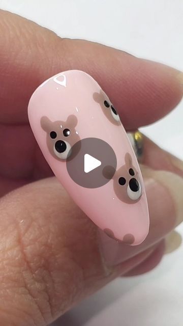 Teddy Nail Art, Teddy Nails, Teddy Bear Nail Art, Teddy Bear Nails, Bear Nails, Clean Crafts, Hair Style Vedio, Bears Nails, Exotic Nails