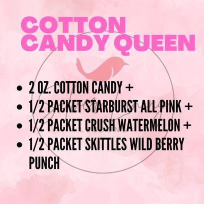 Cotton Candy Queen Water Cotton Candy Syrup Recipes, Cotton Candy Drinks Non Alcoholic, Cotton Candy Water Recipe, Cotton Candy Water, Water Combos, Water Combinations, Watertok Recipes, Cotton Candy Recipe, Water Packets