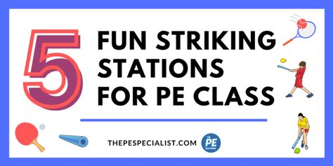 Striking Games For Pe, Kindergarten Gym, Pe Stations, Adapted Pe, Kids Exercise Activities, Perfect Classroom, Putt Putt Golf, Elementary Pe, Physical Education Lessons