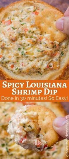 We loved this Spicy Louisiana Shrimp Dip so much we made it twice in the last week! Easy Classy Party Food, Newyears Appetizers Appetizer Ideas, Camping Dip Recipes Cold, Appetizer Sweet Desserts, Houston’s Recipes, Cheat Meal Ideas Dinners, Welcome Food Ideas, Dips Without Mayonnaise, Superbowl Dips Crockpot