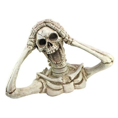 Skeleton Statue, Screaming Skull, Model Tattoo, Skull Statue, The Creeper, Human Bones, Lawn Art, Human Skeleton, Fun Halloween Decor