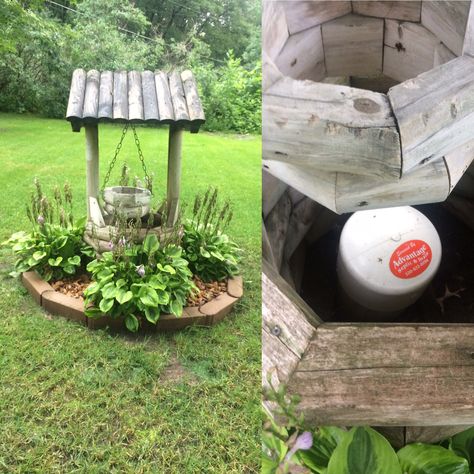 Water Well Pump Cover Ideas Outdoor, Aerobic Septic Tank Cover Ideas, Hide Well Head, Septic Lid Landscaping, Septic Pump Cover Ideas, Septic Cover Disguise, Landscape To Hide Septic, Sewer Lid Cover Ideas, Hide Septic Tank Cover Garden Ideas