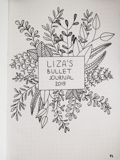 Flower Journal Drawings, First Page Of Painting Book Ideas, Journal Cover Doodles, First Page Of Art Journal, Floral Journal Ideas, First Bullet Journal Page, Journal First Page Design, Floral Journal Cover, First Page Of Scrapbook