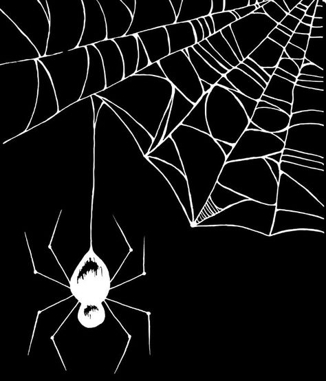 Web Drawing, Spider Web Drawing, Spider Drawing, Michelle Lee, Pattern Sketch, White Art Print, Spider Art, Scratch Art, Halloween Painting