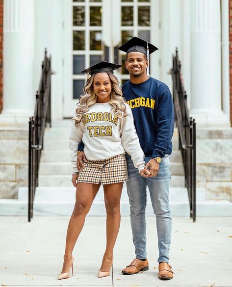 2,531 Likes, 27 Comments - Black E(x)cellence (@blackexcellencexx) on Instagram: “It doesn't matter where you are going, it's who you have beside you 💕 | 📸: @champagnenupe  #BlackX…” Couple Graduation Pictures College, College Grad Dresses, Graduation Pictures College, Couple Graduation Pictures, Couple Graduation, Grad Picture Ideas, Cap And Gown Photos, Cap And Gown Pictures, Nursing Graduation Pictures