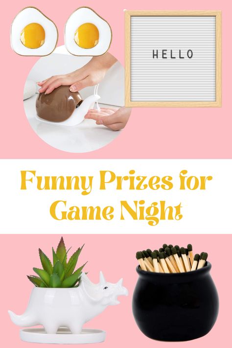 53 Funny Prizes for Games - Peachy Party Fun Prizes For Games, Funny Game Prizes, Funny Prizes For Adults, Funny Prizes For Games, Party Game Prizes For Adults, Prizes For Games Adults, Bingo Prizes For Adults, Party Games With Prizes, Party Prizes For Adults