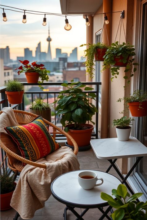 small balcony decor ideas Small Balcony Design Apartments, Balcony Exterior Design, Open Balcony Ideas, Balcony Exterior, Minimalist Studio Apartment, Balcony Decor Ideas, Small Apartment Balcony Ideas, Cozy Balcony, Condo Balcony