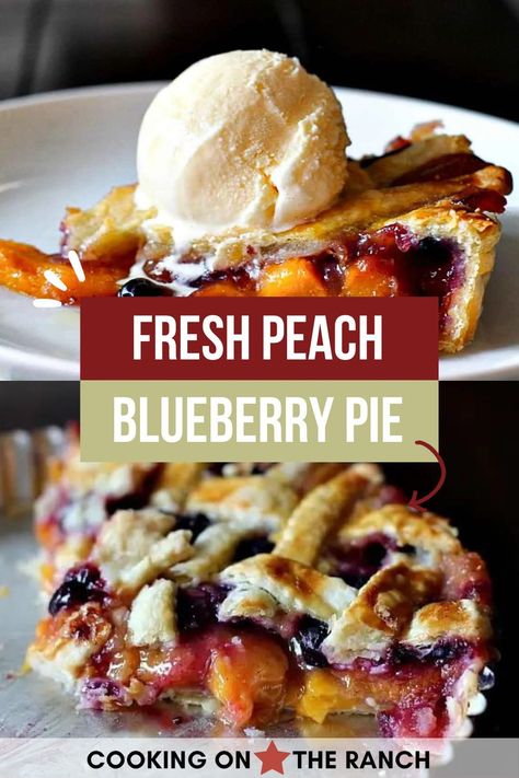 This is a recipe for a fresh peach blueberry pie with a homemade butter pie crust (Pate Brisee). Fresh fruit, a little bit of spice and you’ve got a beautiful fresh peach pie. A delicious peach recipe to use up those Summer Palisade peaches. Peach Berry Pie, Blueberry Peach Pie, Peach Blueberry Pie, Peach Crumble Pie, Peach Blueberry Cobbler, Fresh Cherry Pie, Butter Pie Crust, Fresh Peach Pie, How To Peel Peaches