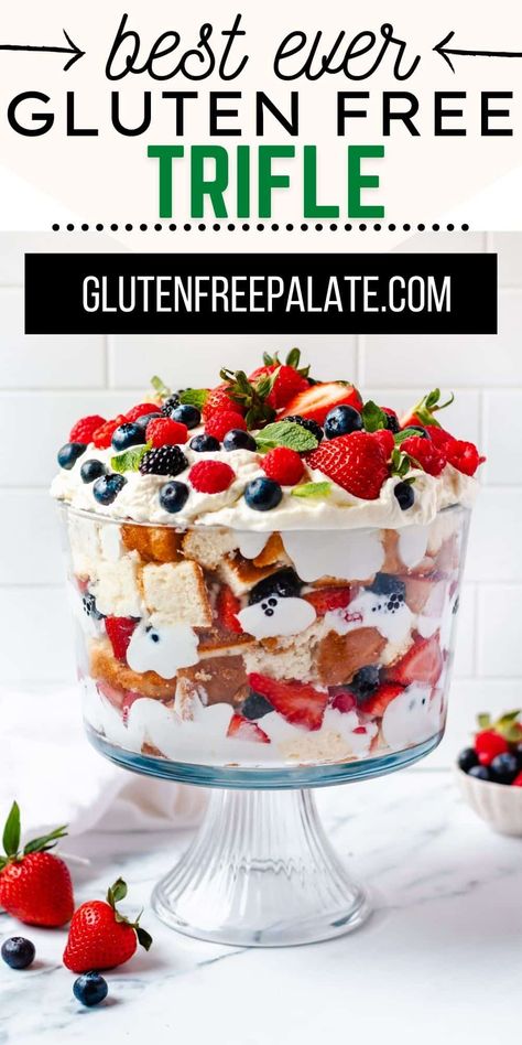 Gluten Free Trifle, Dairy Free Trifle, Gluten Free Truffles, Gluten Free Pudding, Cake Berries, Gluten Free Pound Cake, Gluten Free Lemon Cake, Gluten Free Strawberry Shortcake, Gluten Free Vanilla Cake