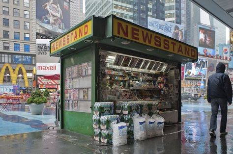 I love this guys work. News Stand, Nyc Rooms, Newspaper Stand, Paper Stand, Guys And Dolls, Exhibition Booth, Stand Design, Pop Up Store, Kiosk