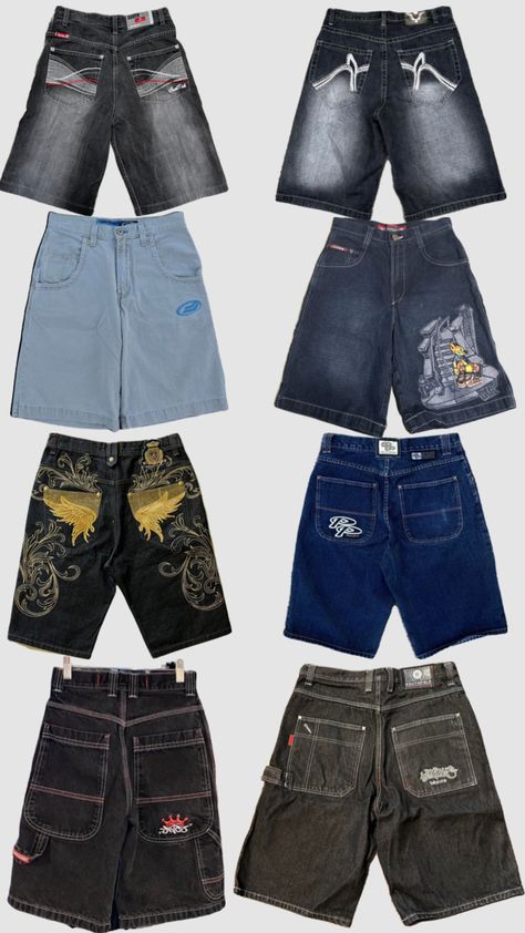 Numetal Fashion, Baggy Shorts Outfit, Jeans Front And Back, Jorts Y2k, Street Style Outfits Casual, Trending Shorts, Baggy Clothes, Y2k Outfits, Swaggy Outfits