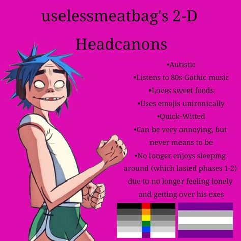 Gorillaz Headcanons, Gorillaz 2d, 2d Gorillaz, Gothic Music, Gorillaz, Music Love, Get Over It, Sweet Recipes, My Life