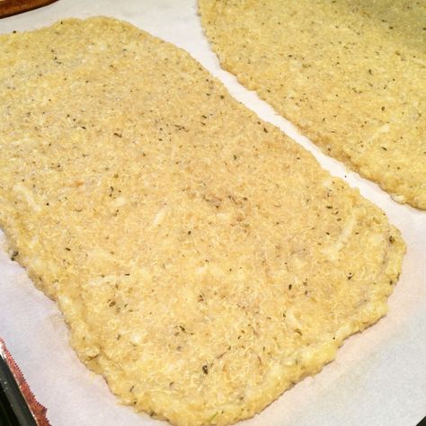 Healthy Pizza Alternative, Quinoa Pizza Crust, Pizza Alternatives, Team Beachbody Coach, Gluten Free Pizza Crust, Pizza Crust Recipe, Cauliflower Crust, Cauliflower Crust Pizza, Cheesy Bread