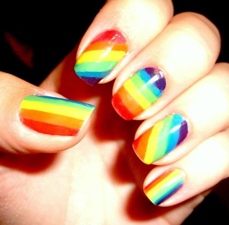 20 Ways To Show Pride On Your Nails These manicures say equality — and nail art — for all. Gay Nails, Rainbow Nail Art Designs, Rainbow Nails Design, Rainbow Nail Art, Rainbow Nail, Colorful Nail, Wedding Nails Design, Rainbow Nails, Gel Nail Designs