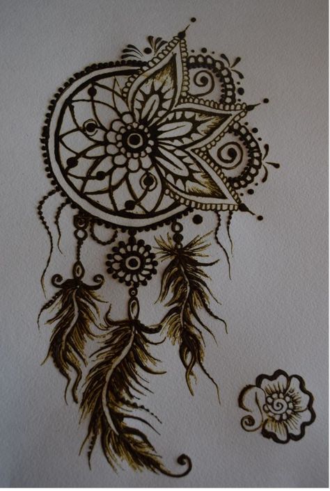 Henna Dreamcatcher, Dream Catcher Henna, Henna Leg Tattoo, Tato Mandala, Dreamcatcher Tattoos, Boho Tattoo, Tattoo Sonne, Henne Tattoo, Leg Henna