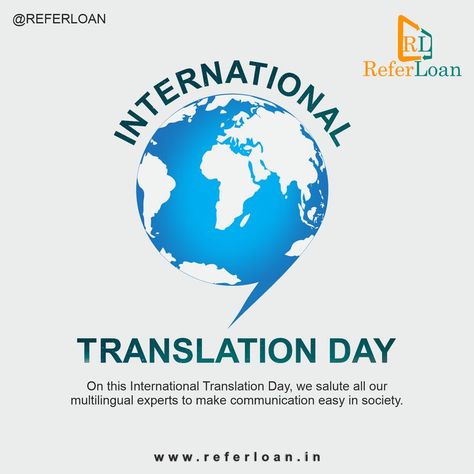 A world of more than billions of people made up of more than 7000 languages. This is how diverse we are. On this International Translation Day, we celebrate all the international linguists, translators, and interpreters who enrich our world. Visit : www.referloan.in #InternationalTranslationDay #translation #translationday International Translation Day, International Day, Our World, Mobile Wallpaper, A World, Communication, Graphic Design, Quick Saves, Design