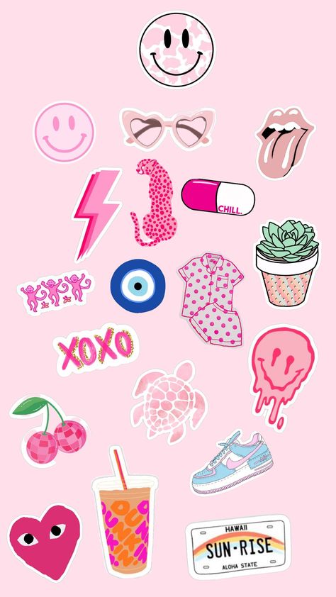 preppy stickers ✨️ ♥️ Preppy Diy Stickers, Preppy Stickers Printable, Preppy Clipart, Preppy Summer Stickers, Preppy Stiker Aestetic, Preppy Bullet Journal Ideas, Preppy Decal, Preppy Stickers, Rose Drawing