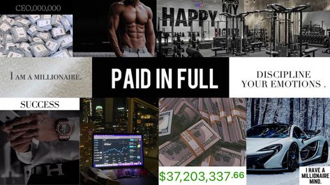 Male aesthetic vision board Male Vision Board, Male Motivation, Laptop Wallpaper Quotes, Aesthetic Vision Board, Male Aesthetic, Vision Board Images, Millionaire Minds, Stainless Steel Bottle, New Wallpaper