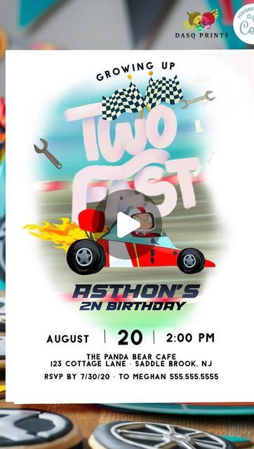 @dasqprints on Instagram: "One of our favorite themes for a 2nd birthday party is "TWO-fast"! Kids grow up so quickly, and this theme perfectly captures the excitement. Your guests are sure to be thrilled and join in on all the fun! ….#twofast #2ndbirthdayparty" 2nd Birthday Party, Kids Growing Up, 2nd Birthday Parties, Panda Bear, 2nd Birthday, Growing Up, Birthday Party, Birthday, On Instagram