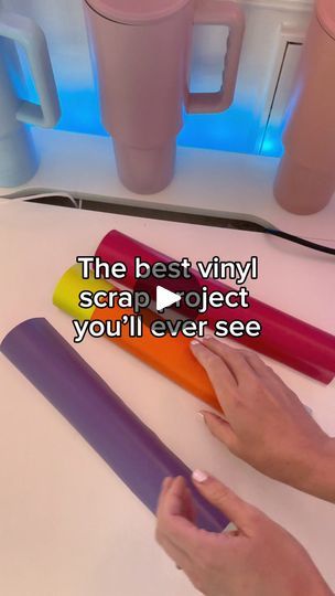 186K views · 2.8K reactions | ♻️✨ Don’t let your scrap vinyl go to waste! Here’s how to turn those leftovers into a super cute tumbler design. 🌟Quick, easy, and perfect for any vibe! 🌈Show off your scrap vinyl creations! 🎉#DesignBundles #ScrapVinylCrafts #UpcycleCrafts #DIYTumbler #CreativeReuse #CraftingIdeas #CraftingInspo #EcoCrafts | Design Bundles | Billie Eilish · BIRDS OF A FEATHER Cricut Vinyl Scrap Projects, Vinyl Scrap Projects, Cricut Tumbler Ideas, Vinyl Craft Projects, Cricut Air 2, 100k Views, Eco Crafts, Vinyl Creations, Cricut Air