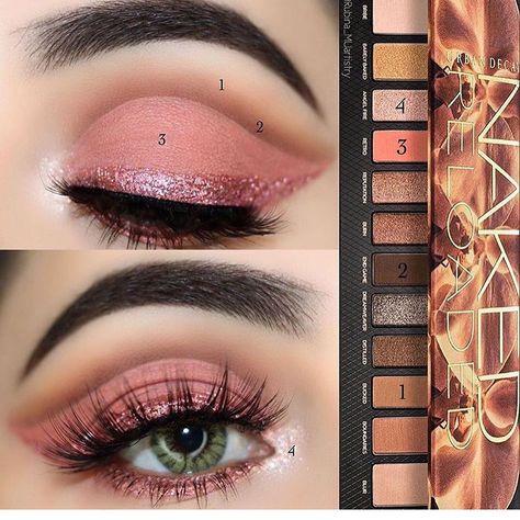 Makeup Ojos, Eyeshadow Ideas, Makeup Pictorial, Makeup Is Life, Urban Decay Eyeshadow, Pink Eye, Eye Makeup Steps, Makeup Rooms, Urban Decay Makeup