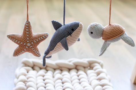 Crochet Nursery Decor, Boy Crochet, Crochet Products, Imagination Toys, Baby Play Gym, Kids Motor Skills, Ocean Style, Crochet Nursery, Play Gym