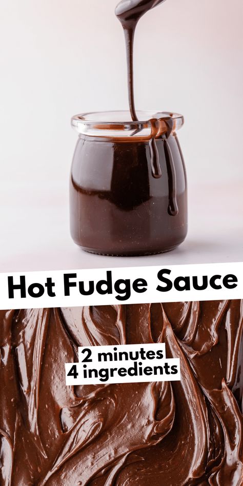 This hot fudge sauce recipe makes smooth, rich, and decadent hot fudge sauce in just 5 minutes with 4 ingredients! Making your own hot fudge sauce will take your favorite ice cream and desserts to the next level! Homemade Hot Fudge Sauce, Fudge Topping, Chocolate Fudge Topping, Homemade Chocolate Fudge, Homemade Hot Fudge, Chocolate Fudge Sauce, Autumn Baking, Fudge Ingredients, Hot Fudge Sauce